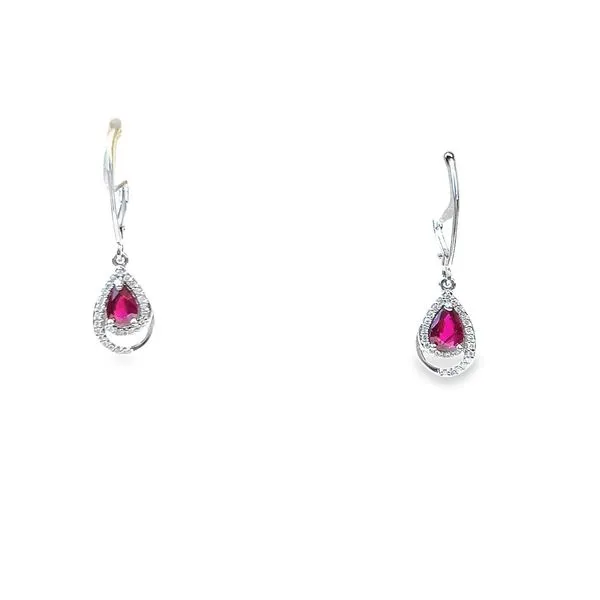 14K White Gold Colored Stone Earrings Tipton's Fine Jewelry Lawton, OK