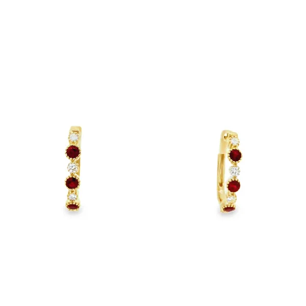 14Kt Yellow Ruby and Diamond Earrings Tipton's Fine Jewelry Lawton, OK
