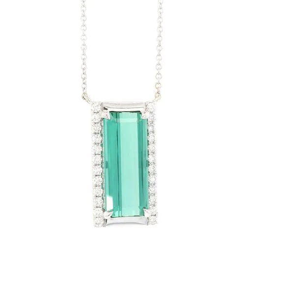 Tourmaline and Diamond White Gold Pendant Tipton's Fine Jewelry Lawton, OK