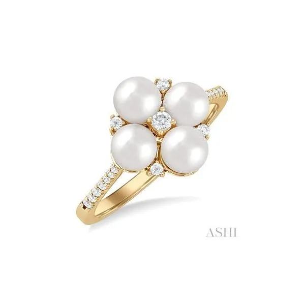10K Yellow Gold Pearl and Diamond Ring Tipton's Fine Jewelry Lawton, OK