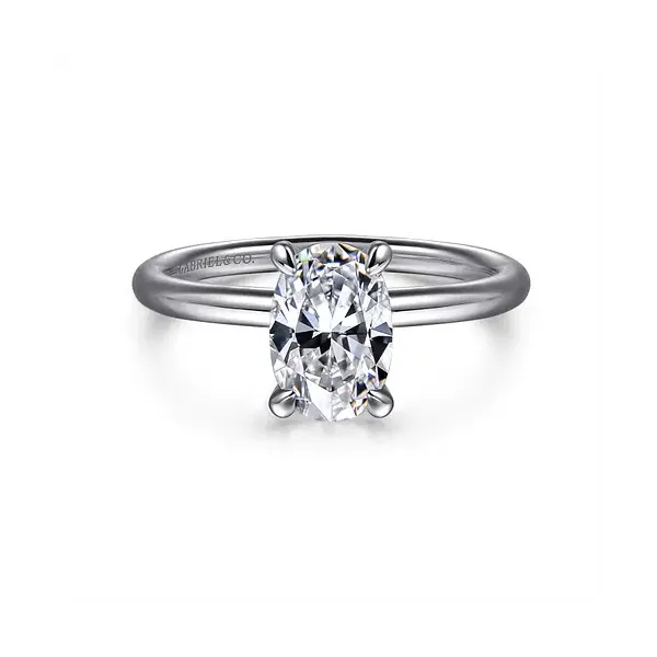 14K White Gold Oval Semi-Mount Ring Tipton's Fine Jewelry Lawton, OK