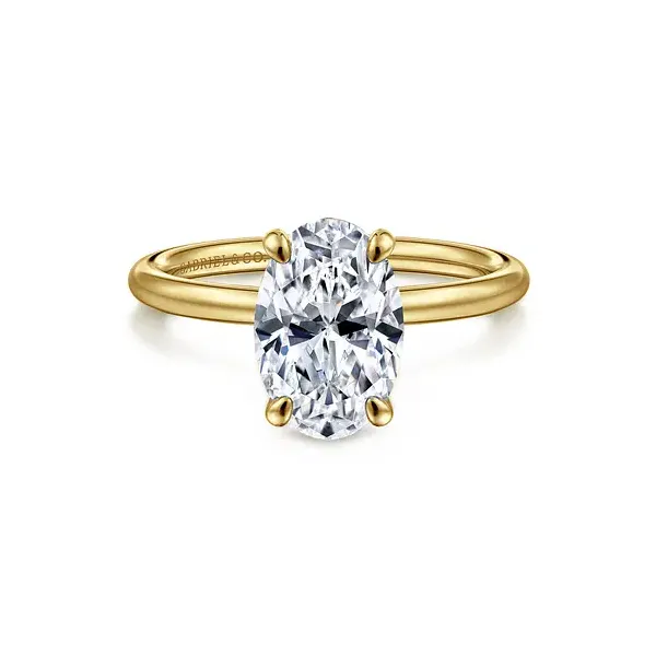 14K Yellow Gold Oval Semi-Mount Ring Tipton's Fine Jewelry Lawton, OK