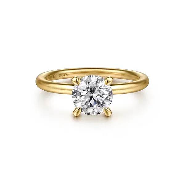 14K Yellow Gold Round Semi-Mount Ring Tipton's Fine Jewelry Lawton, OK
