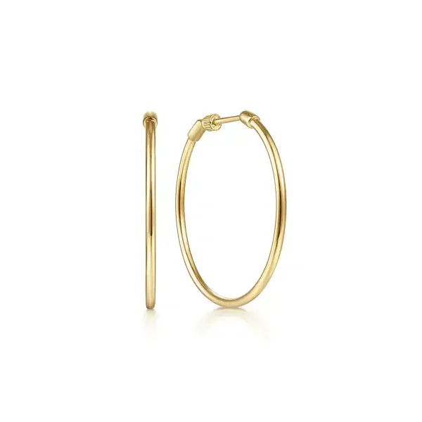 14K Yellow Gold Classic Hoop Earrings Tipton's Fine Jewelry Lawton, OK