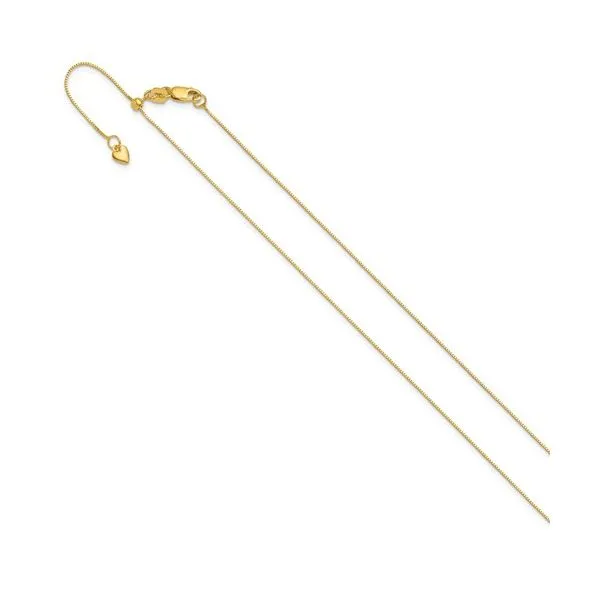 10K Yellow Gold Adjustable Baby Box Chain Tipton's Fine Jewelry Lawton, OK