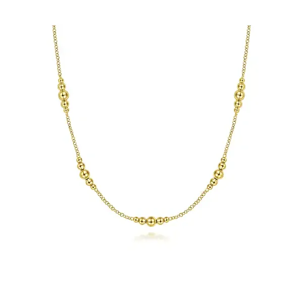 14Kt Yellow Gold Station Necklace Tipton's Fine Jewelry Lawton, OK