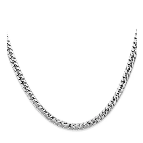 14K White Gold Solid Miami Cuban Chain Necklace Tipton's Fine Jewelry Lawton, OK