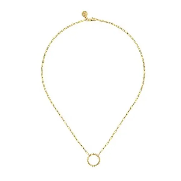 14K Yellow Gold Circle Pendant Charm Tipton's Fine Jewelry Lawton, OK