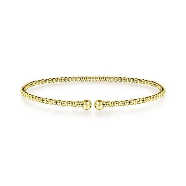 14K Yellow Gold Split Beaded Bujukan Bangle Tipton's Fine Jewelry Lawton, OK