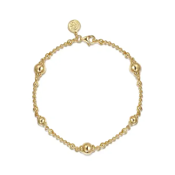 14K Yellow Gold Beaded Bracelet Tipton's Fine Jewelry Lawton, OK