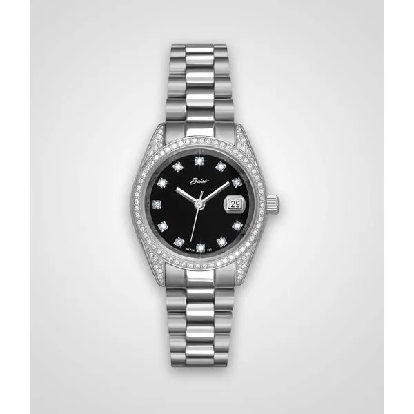 Ladies Stainless Steel Swarovski Crystal Bezel Water Resistant Watch Tipton's Fine Jewelry Lawton, OK