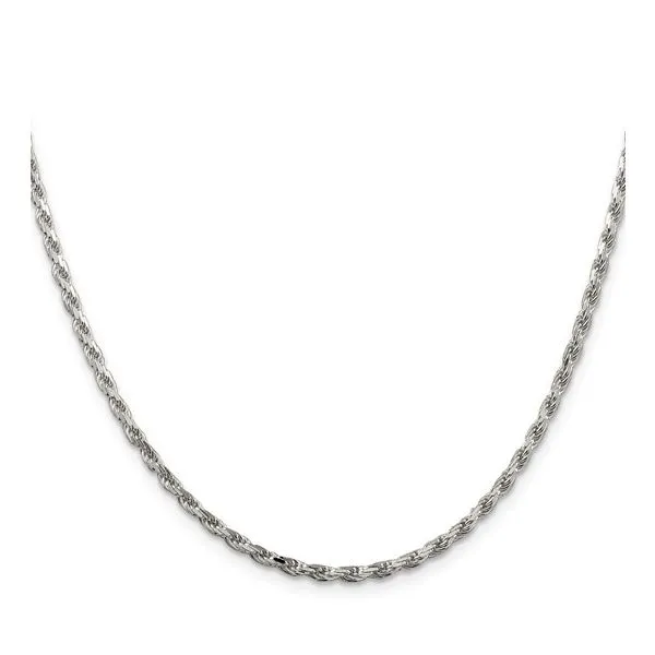 Sterling Silver 2.5mm Diamond-cut Rope Chain Tipton's Fine Jewelry Lawton, OK