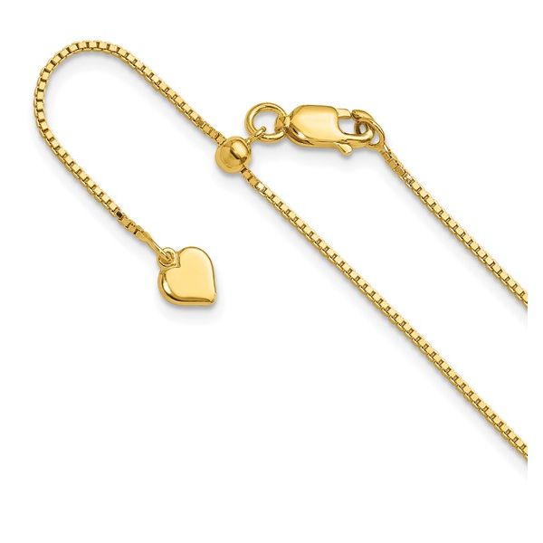 Leslie's Sterling Silver and Gold Plated Adjustable Box Chain Tipton's Fine Jewelry Lawton, OK
