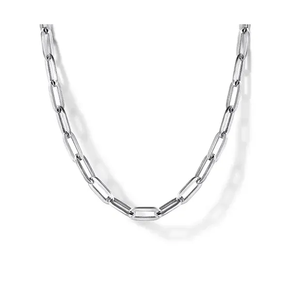 Gabriel & Co Sterling Silver Solid Paper Clip Chain Tipton's Fine Jewelry Lawton, OK