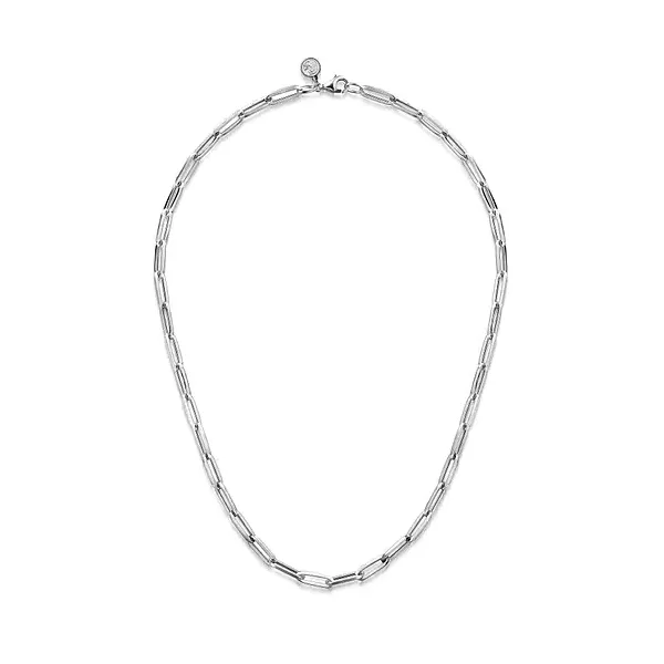 Gabriel & Co Sterling Silver Solid Paper Clip Chain Tipton's Fine Jewelry Lawton, OK
