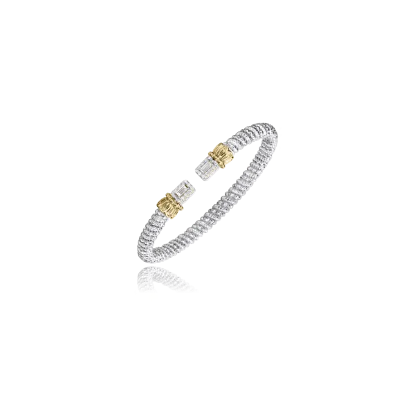 14Kt Yellow Silver Diamond Open Bangle Bracelet Tipton's Fine Jewelry Lawton, OK