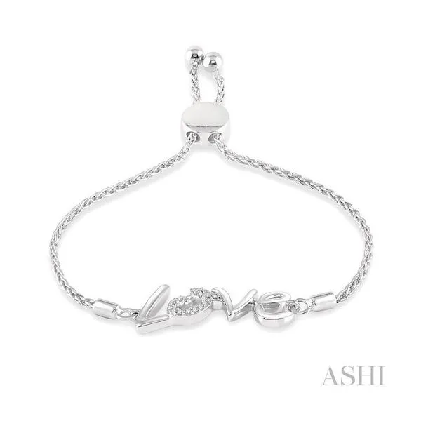 Sterling Silver 'Love' Lariat Bracelet Tipton's Fine Jewelry Lawton, OK