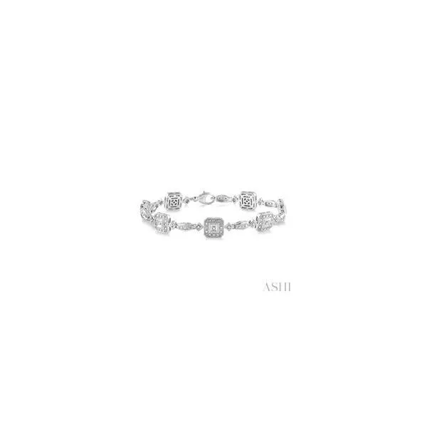 Sterling Silver Diamond Square Bracelet Tipton's Fine Jewelry Lawton, OK