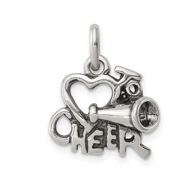 Sterling Silver 'I Love Cheer' Charm Tipton's Fine Jewelry Lawton, OK