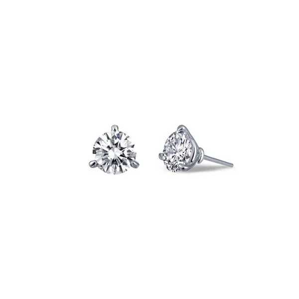 Silver 0.5 CTW 3 Prong Martini Stud Earrings Tipton's Fine Jewelry Lawton, OK