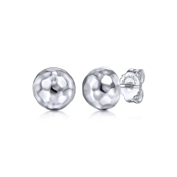 Sterling Silver Hammered Sand Blasted Stud Earrings Tipton's Fine Jewelry Lawton, OK
