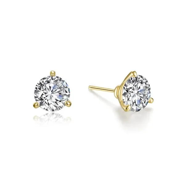 Sterling Silver 3 Prong Martini Stud Earrings Tipton's Fine Jewelry Lawton, OK