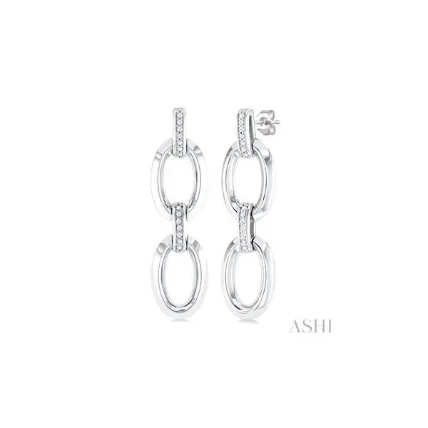 Sterling Silver Oval Link Dangle Earrings Tipton's Fine Jewelry Lawton, OK