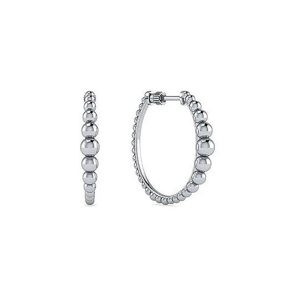 Sterling Silver Beaded Hoop Earrings Tipton's Fine Jewelry Lawton, OK