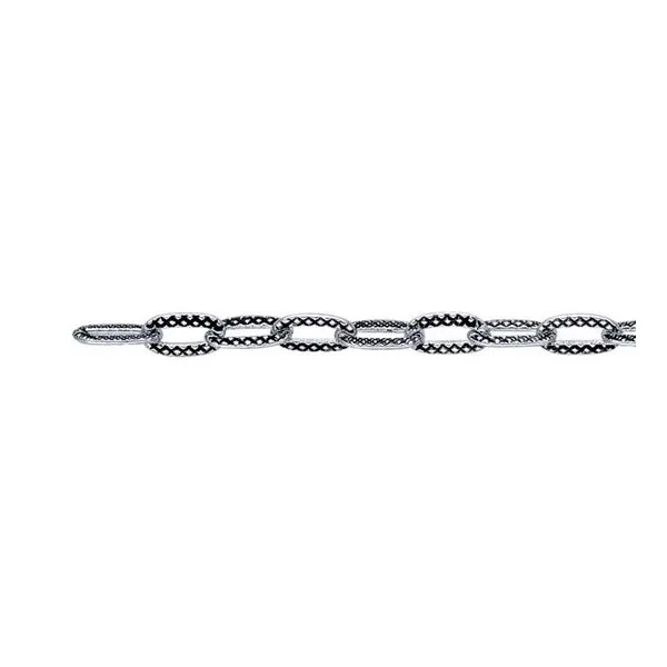 Sterling Silver Flat Patterned Oval Oxidized Chain Tipton's Fine Jewelry Lawton, OK