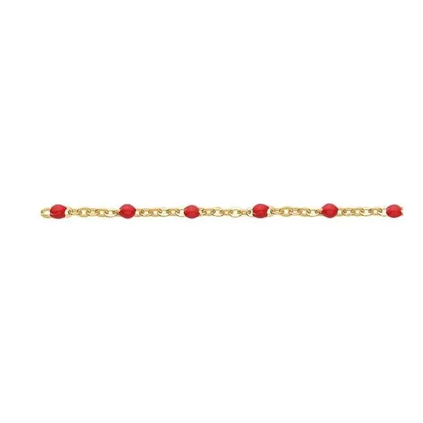 Gold-Filled Red Enamel Cable Chain Tipton's Fine Jewelry Lawton, OK