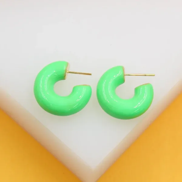 18GF Mint Green Open Hoops Tipton's Fine Jewelry Lawton, OK