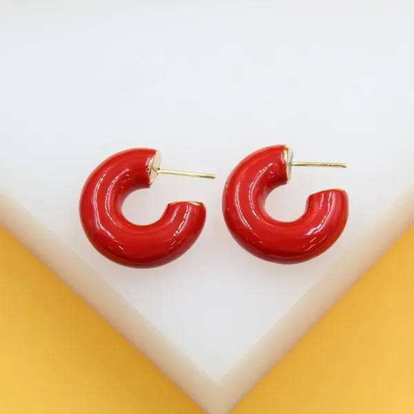 18GF Red Open Hoops Tipton's Fine Jewelry Lawton, OK