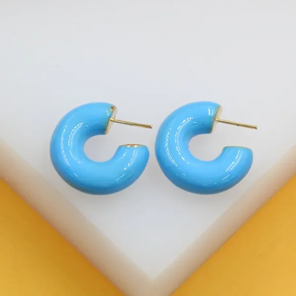18GF Light Blue Open Hoops Tipton's Fine Jewelry Lawton, OK