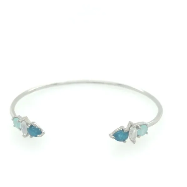 Sterling Silver Green Chalcedony Bangle Tipton's Fine Jewelry Lawton, OK