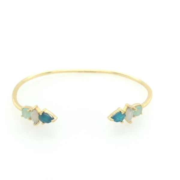 Sterling Silver Green Chalcedony Cuff Bracelet Tipton's Fine Jewelry Lawton, OK