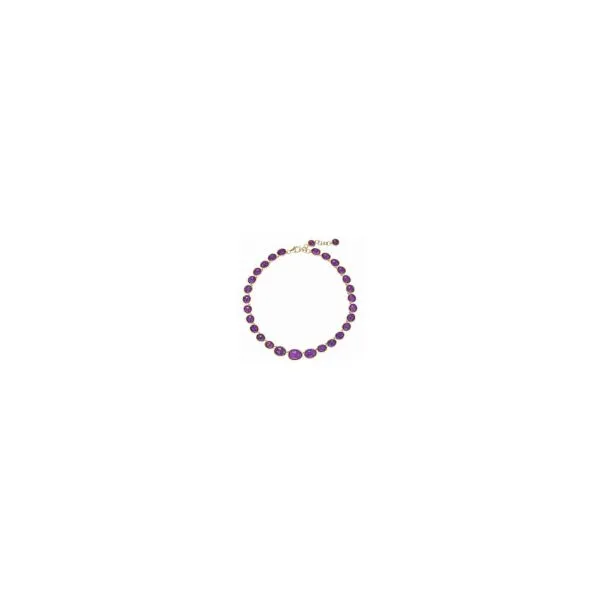 Women's Sterling Silver and 18K Yellow Gold Vermeil Amethyst Necklace Tipton's Fine Jewelry Lawton, OK