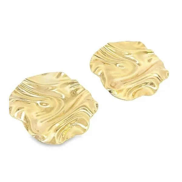 18K Rhodium Filled Ruffle Earrings Tipton's Fine Jewelry Lawton, OK