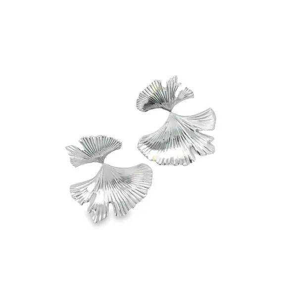 18K Rhodium Filled Drop Earrings Tipton's Fine Jewelry Lawton, OK