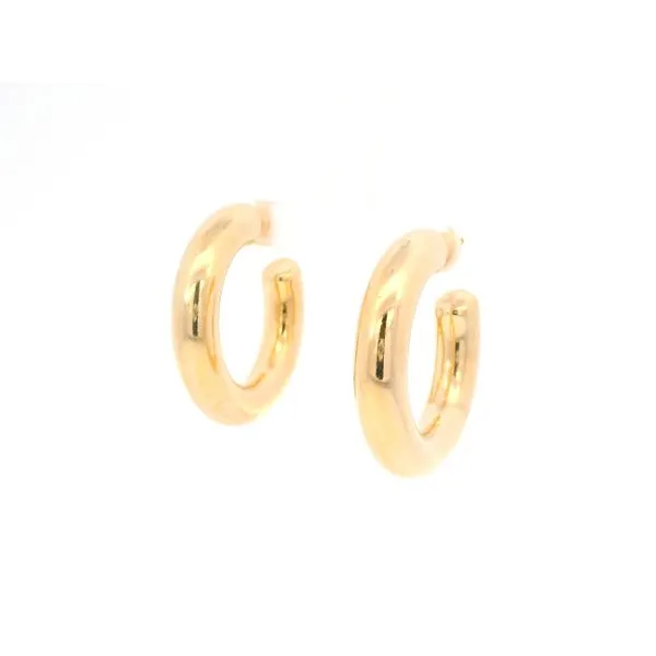 18K Chunky Open Hoop Earrings Tipton's Fine Jewelry Lawton, OK