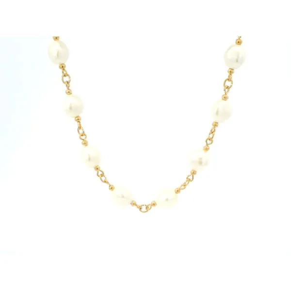 18K Gold Filled Pearl Link Chain Necklace Tipton's Fine Jewelry Lawton, OK