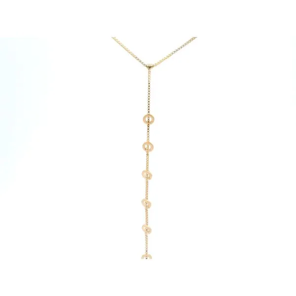 18K Gold Filled Box Chain Lariat Charm Necklace Tipton's Fine Jewelry Lawton, OK