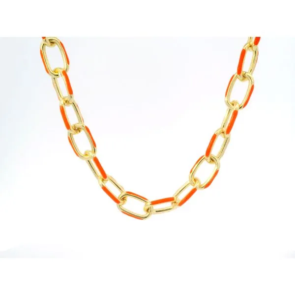 18K Orange Enamel Necklace Tipton's Fine Jewelry Lawton, OK