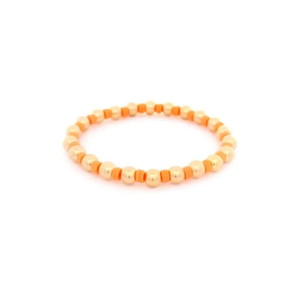 18K Gold Filled Gold Bead Polymer Clay Disc Bracelet Tipton's Fine Jewelry Lawton, OK