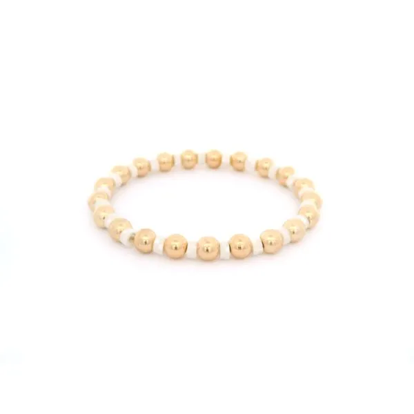 18K Gold Filled Gold Bead Polymer Clay Disc Bracelet Tipton's Fine Jewelry Lawton, OK