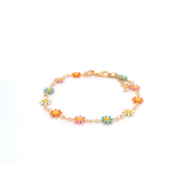 18K Gold Filled Enamel Flower Bracelet Tipton's Fine Jewelry Lawton, OK