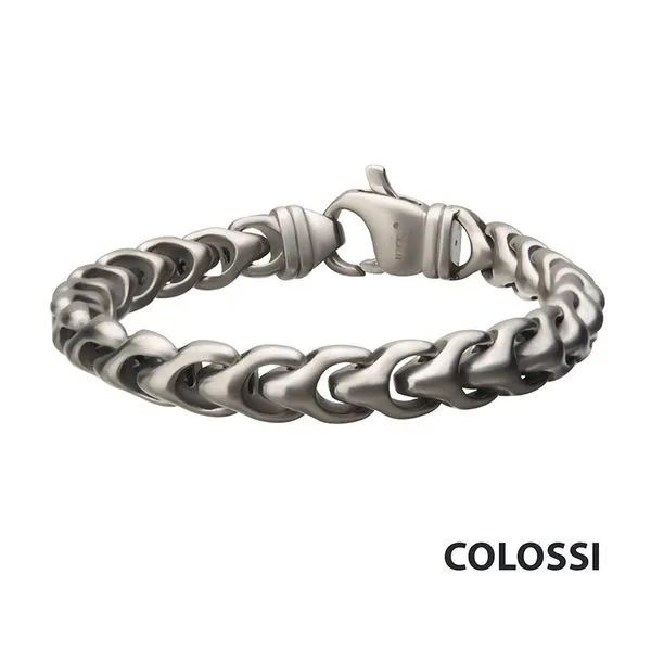 Matte Stainless Steel Big Chain Bracelet Tipton's Fine Jewelry Lawton, OK