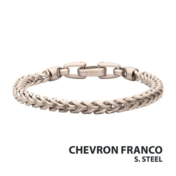 5mm Stainless Steel Sandblast Franco Chain Bracelet Tipton's Fine Jewelry Lawton, OK