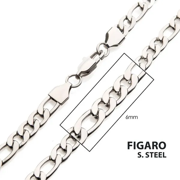 6mm Stainless Steel Figaro Chain Necklace Tipton's Fine Jewelry Lawton, OK