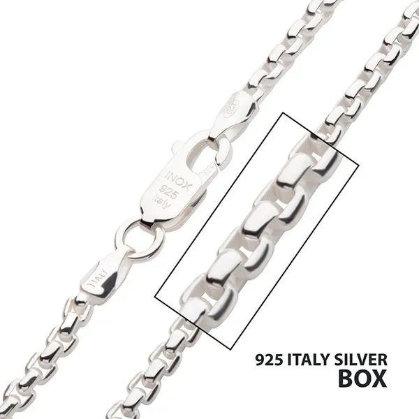 925 Italy Silver Polished Finish Box Chain Necklace Tipton's Fine Jewelry Lawton, OK