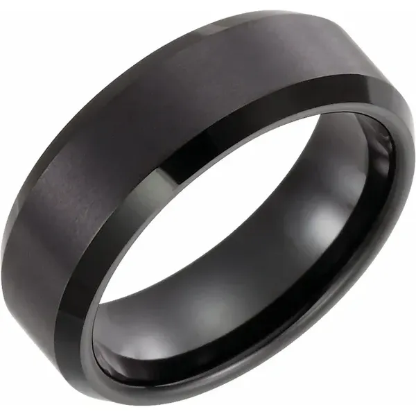 Tungsten Black Immerse-Plated Satin Finish Gents Alternative Band Tipton's Fine Jewelry Lawton, OK